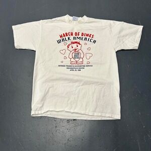 Vintage 90s 1999 March of dimes walk America big print graphic tshirt